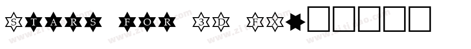Stars for 3D FX字体转换